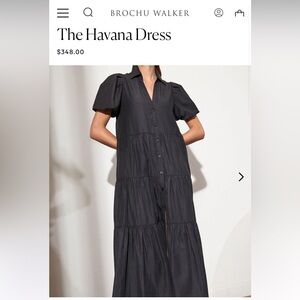 Brochu Walker NWOT Havana dress. Size L, Color Washed black